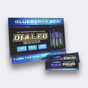 Dialed Products EnergyPack 20‑count Blueberry Acai energy supplement pack – blueberry acai flavor multivitamin energy booster