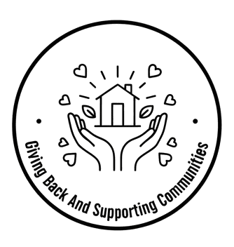 Nutralink Products logo with hands holding a house icon symbolizing community support and well-being